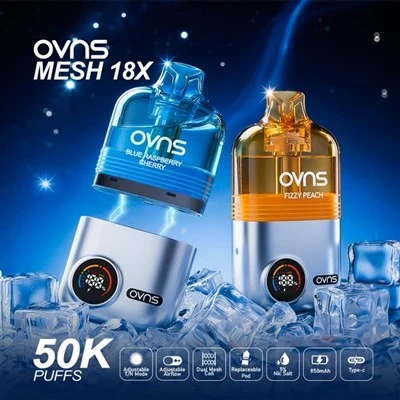 OVNS Mesh18 X Pod System Kit سعة 18 مل سعة 50 ألف / 25 ألف نفث السجائر الإلكترونية